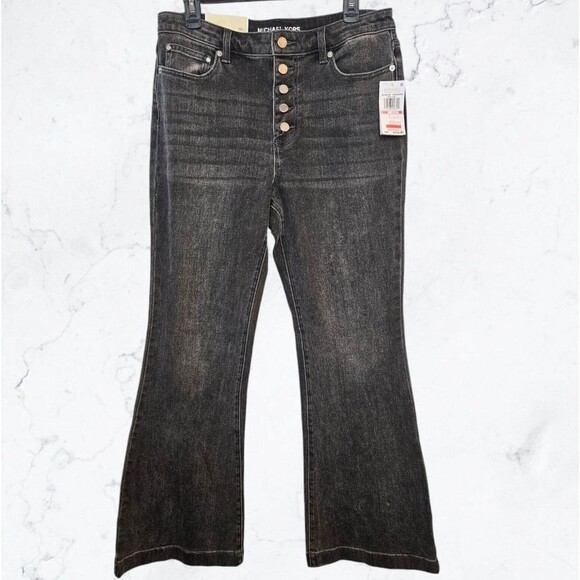 MICHAEL Michael Kors Denim - New Michael Michael Kors Selma $125 MSRP Dark Gray Wash Flare Jeans